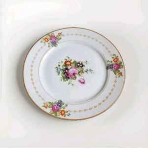 Antique Rosenthal Selb Bavaria Early 1900s Floral Gold Trim Salad Plate 7.5"